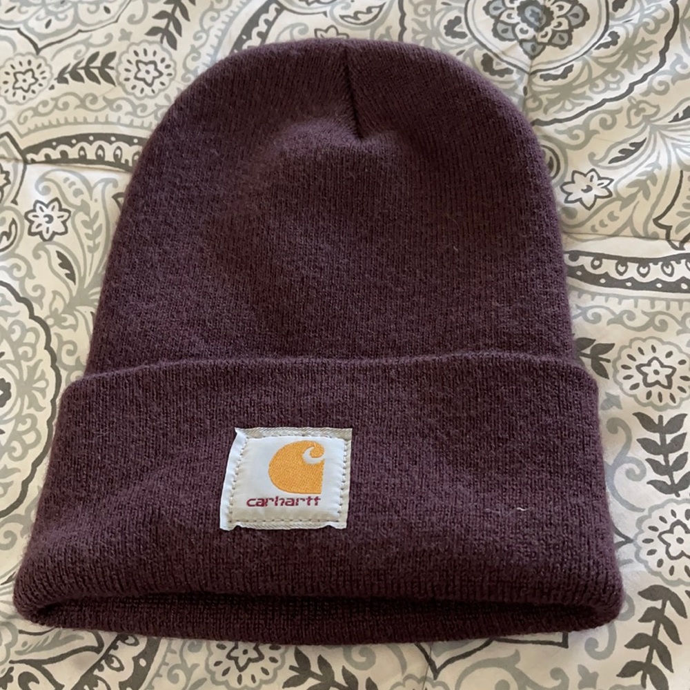 Purple carhartt beanie
